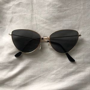 black and gold cat eye sunglasses